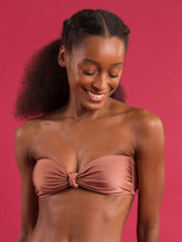 Load image into Gallery viewer, Image 09: Rio De Sol Haut Top Shimmer-Copper Bandeau-Joy