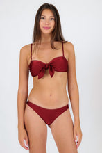 Load image into Gallery viewer, Model Front: Rio De Sol Haut Top Shimmer-Divino Bandeau-Knot