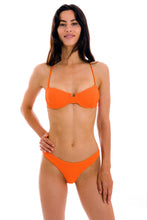 Load image into Gallery viewer, Model Front: Rio De Sol Haut Top St-Tpz-Tangerina Balconet