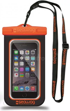 Load image into Gallery viewer, Model Front: Seawag Sac De Plage Seawag Black & Orange Waterproof Case 5.7