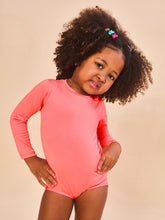 Load image into Gallery viewer, Gallery: Uv Line Maillot De Bain Bébé Baby Longsleeve Swimsuit Coral Upf50+
