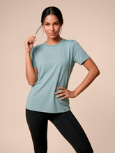 Load image into Gallery viewer, Gallery: Uv Line Haut De Plage T-Shirt Uvpro Fem Green Water Upf50+
