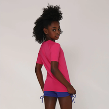 Load image into Gallery viewer, Model Back: Uv Line T-Shirt Camiseta Kids Uvpro Mc Pink Upf50+
