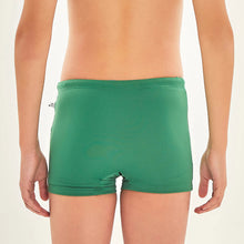 Load image into Gallery viewer, Model Back: Uv Line Maillot De Bain Garçon Trunks Kids F Inf Brazil Green Upf50+
