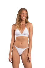 Load image into Gallery viewer, Model Front: Rio De Sol Haut Top Bora-White Tri-Cos
