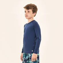 Load image into Gallery viewer, Image 02: Uv Line T-Shirt Acqua Qr Code Marinho Upf50+
