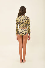 Load image into Gallery viewer, Model Back: Uv Line Une Pièce Fille Girl Bikini Hot Pant Jaguar Upf50+
