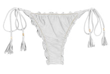 Load image into Gallery viewer, Product Front: Rio De Sol Bas Bottom Shimmer-White Frufru-Fio
