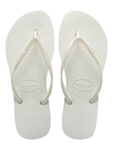 Load image into Gallery viewer, Product Front: Havaianas Tongs Slim White
