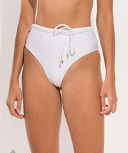 Load image into Gallery viewer, Image 11: Rio De Sol Bas Bottom Shimmer-White Belted-High-Waist
