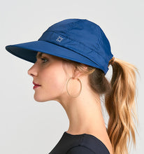 Load image into Gallery viewer, Image 02: Uv Line Casquette Visor Nice Fem Navy Blue Upf50+
