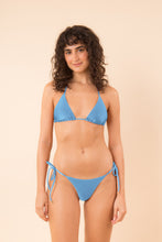 Load image into Gallery viewer, Model Front: Rio De Sol Ensemble Set Shimmer-Baltic-Sea Tri-Inv Cheeky-Tie
