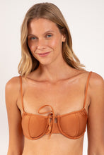 Load image into Gallery viewer, Gallery: Rio De Sol Haut Top Shimmer-Nocciola Balconet-Tie
