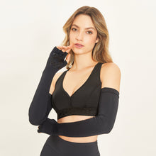 Load image into Gallery viewer, Image 04: Uv Line Gants Extra Long Gloves Uni Black Upf50+
