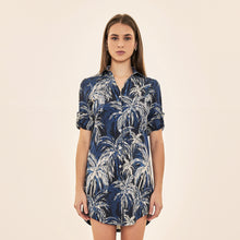 Load image into Gallery viewer, Image 05: Uv Line Chemise Shirtdress Coqueiros Marinho Upf50+
