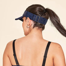 Load image into Gallery viewer, Model Back: Uv Line Visière Elastic Visor Navy Blue Upf50+
