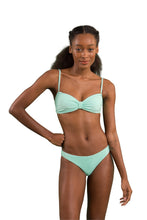 Load image into Gallery viewer, Model Front: Rio De Sol Haut Top Malibu-Menta Bandeau-Duo
