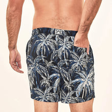 Load image into Gallery viewer, Model Back: Uv Line Short De Bain Short Acqua Coqueiros Marinho Upf50+
