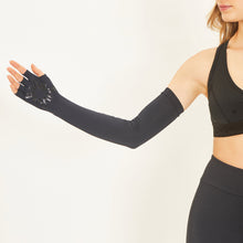 Load image into Gallery viewer, Image 05: Uv Line Gants Extra Long Gloves Uni Black Upf50+
