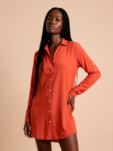 Load image into Gallery viewer, Image 03: Uv Line Chemise Shirtdress Copenhagen Pitanga Upf50+
