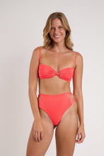 Load image into Gallery viewer, Model Front: Rio De Sol Ensemble Set Malibu-Folia Bandeau-Iris Highwaist-Spin-Iris
