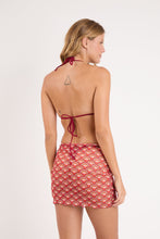 Load image into Gallery viewer, Model Back: Rio De Sol Jupe De Page Floral-Scales Mini Skirt Ruched
