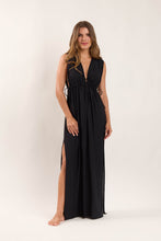 Load image into Gallery viewer, Model Front: Rio De Sol Vêtement De Plage Black Long Dress Soleil
