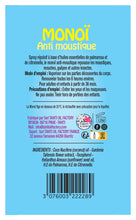 Load image into Gallery viewer, Product Back: Tevi Insect Repellent Monoi Anti Moustique/ Citronnelle 120Ml
