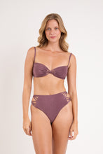 Load image into Gallery viewer, Image 05: Rio De Sol Ensemble Set Malibu-Ebano Bandeau-Iris Highwaist-Spin-Iris
