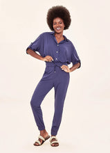 Load image into Gallery viewer, Image 05: Uv Line Pantalon De Plage Pants Fem Basic Navy Blue Upf50+
