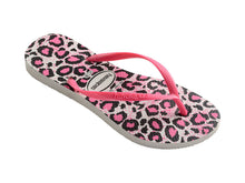 Load image into Gallery viewer, Model Front: Havaianas Tongs Slim Animals White/Rose
