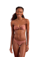 Load image into Gallery viewer, Model Front: Rio De Sol Bas Bottom Shimmer-Copper Essential
