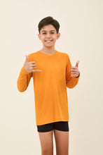 Load image into Gallery viewer, Gallery: Uv Line T-Shirt Longsleeve Uvpro Kids Orange Upf50+

