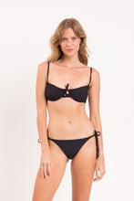 Load image into Gallery viewer, Model Front: Rio De Sol Bas Bottom Dots-Black Ibiza-Comfy
