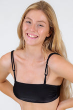 Load image into Gallery viewer, Gallery: Rio De Sol Haut Top Shimmer-Black Bandeau-Reto
