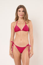 Load image into Gallery viewer, Model Front: Rio De Sol Ensemble Set Shimmer-Desejo Tri-Inv Cheeky-Tie
