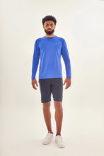 Load image into Gallery viewer, Model Front: Uv Line T-Shirt Longsleeve Uvpro Brasil Masc Cobalto Upf50+
