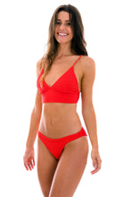 Load image into Gallery viewer, Model Front: Rio De Sol Bas Bottom Cotele-Tomate Comfy
