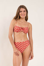 Load image into Gallery viewer, Image 11: Rio De Sol Haut Top Floral-Scales Balconet-Tie
