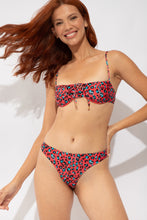 Load image into Gallery viewer, Image 06: Rio De Sol Haut Top Coral-Feline Balconet-Tie
