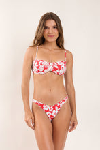 Load image into Gallery viewer, Model Front: Wednesday In Hawaii By Rio De Sol Haut Top Pua-Hibiscus Coral
