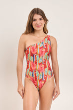Load image into Gallery viewer, Model Front: Rio De Sol Une Pièce Sea-Bloom Sienna
