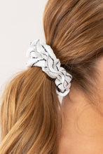 Load image into Gallery viewer, Image 03: Rio De Sol Chouchou Linea-White Scrunchie

