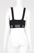 Load image into Gallery viewer, Model Back: Alto Giro Fitness Haut Top Light Transparencia Preto
