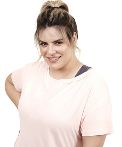 Image 03: Alto Giro Fitness Haut T-Shirt Skin Fit Silk Gola Plus Rosa Respire
