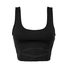Load image into Gallery viewer, Product Front: Alto Giro Fitness Haut Top Bodytex Ii Com Laser Preto
