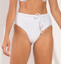 Load image into Gallery viewer, Bottom Shimmer-White Belted-High-Waist
