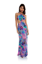 Load image into Gallery viewer, Cut Out Long Dress Multicolor

