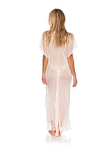 Load image into Gallery viewer, Fringe Long Caftan Off White
