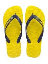 Load image into Gallery viewer, Product Front: Havaianas Tongs Brasil Logo Citrus Yellow

